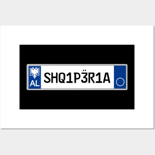 Albania car license plate Posters and Art